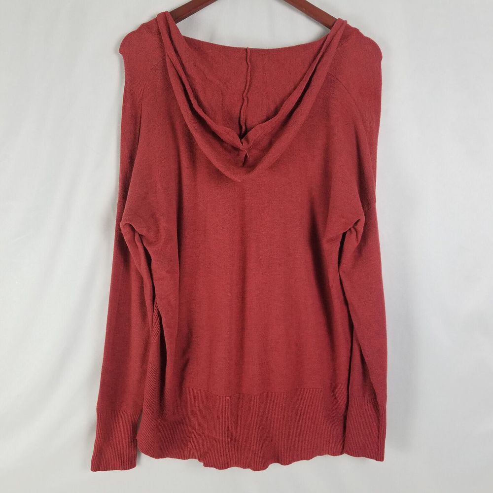 Dreamers Shirt Mens Small Red Baggy Hooded Long Sleeve Knit Pullover Sweater‎ - Picture 2 of 11